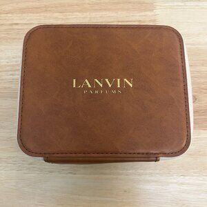 LANVIN Turkish Airlines Business Class Amenity Pouch, BROWN and VANILLA